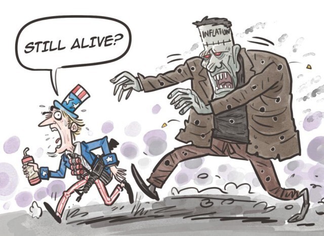 漫画:美国通货膨胀依旧顽固