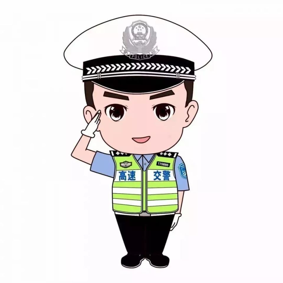 警察卡通画法图片