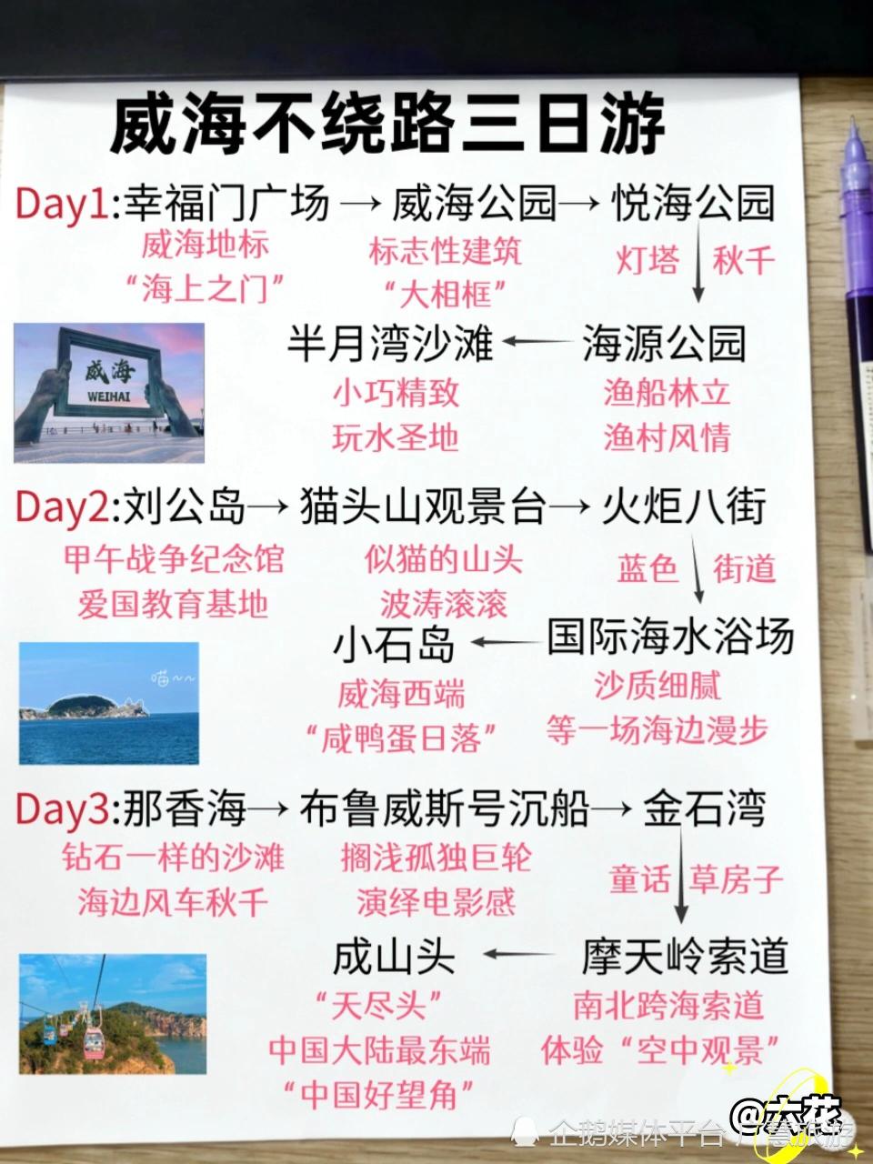 威海旅行不绕路三日游，收藏这一篇就够了_腾讯新闻