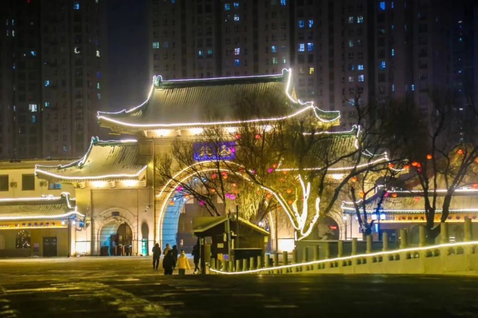 吉林市北山夜景图片图片