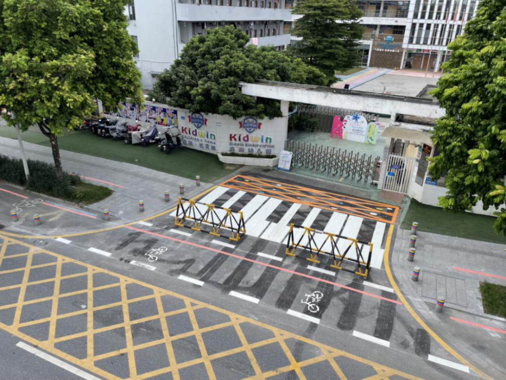 斑马线变"琴键",国省道沿线13所学校完成周边道路"微改造"
