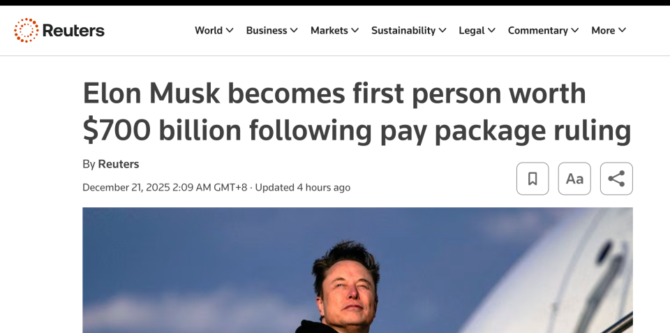 Một quyết định từ toà án khiến tài sản của Elon Musk tăng vọt lên 700 tỷ USD