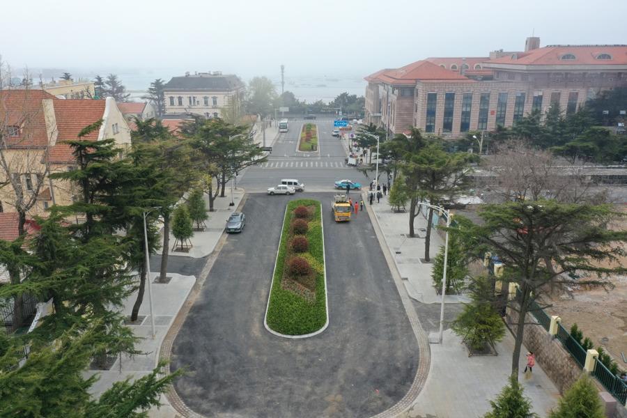 青岛路全线正式放开直通大海