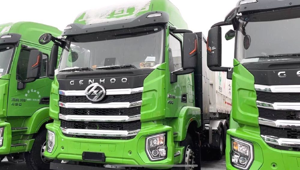上汽红岩杰虎h6纯电重卡驶入长治 助力绿新科技成就零碳绿运典范_腾讯