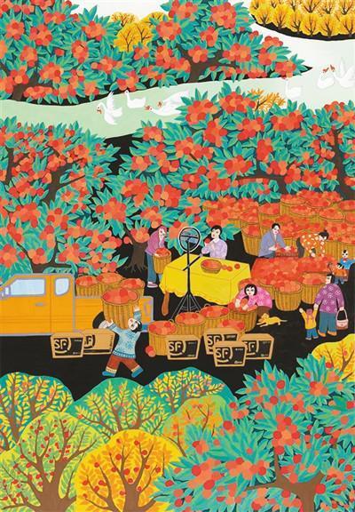 新年画描绘美好生活