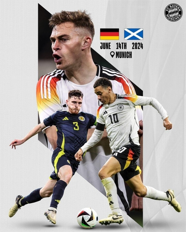 拜仁晒海报预热欧洲杯揭幕战,基米希pk罗伯逊,穆西亚拉出镜