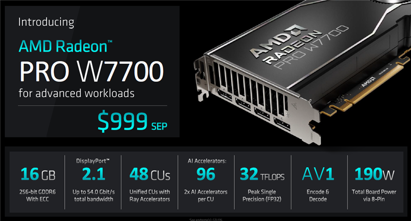 1000美元内最强专业显卡！AMD Radeon Pro W7700评测_腾讯新闻