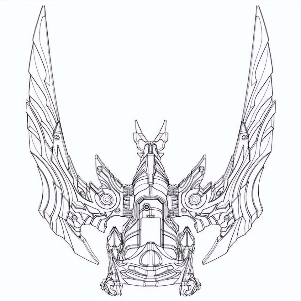 假面骑士龙骑中,奥丁的契约兽的既视感,具体的变形设计上还是挺简单的