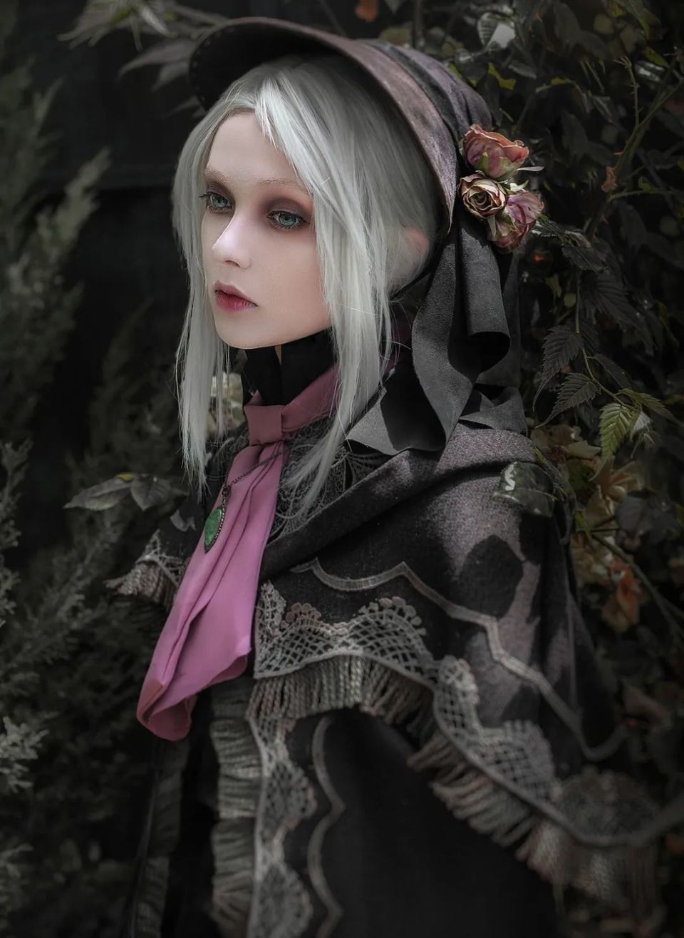 乌克兰美女cos《咒术回战》冥冥 皮衣黑丝美艳红唇