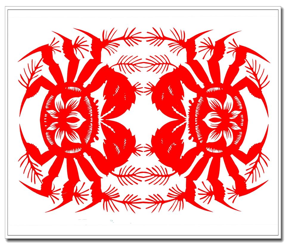 一组有学问的螃蟹剪纸_腾讯新闻