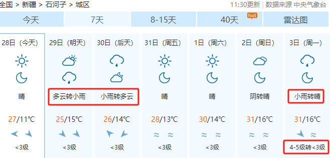 淅川十五天天气预报