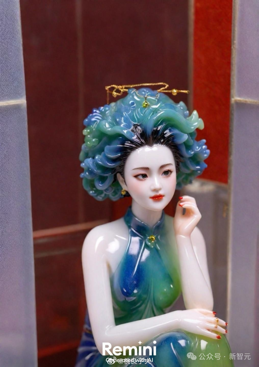 为了迎合中国用户,remini还专门上线了jade风,或者叫瓷娃娃风.