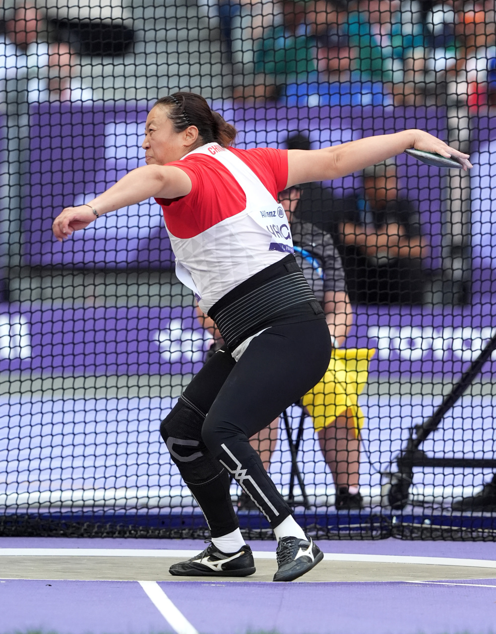 9月1日,中国选手杨月在比赛中.