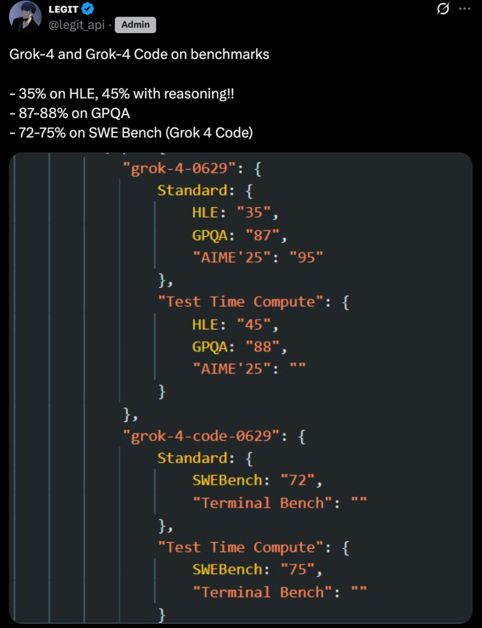 Grok4跑分曝光：“人类最后考试”成绩是Gemini的两倍，但网友不信-腾讯新闻