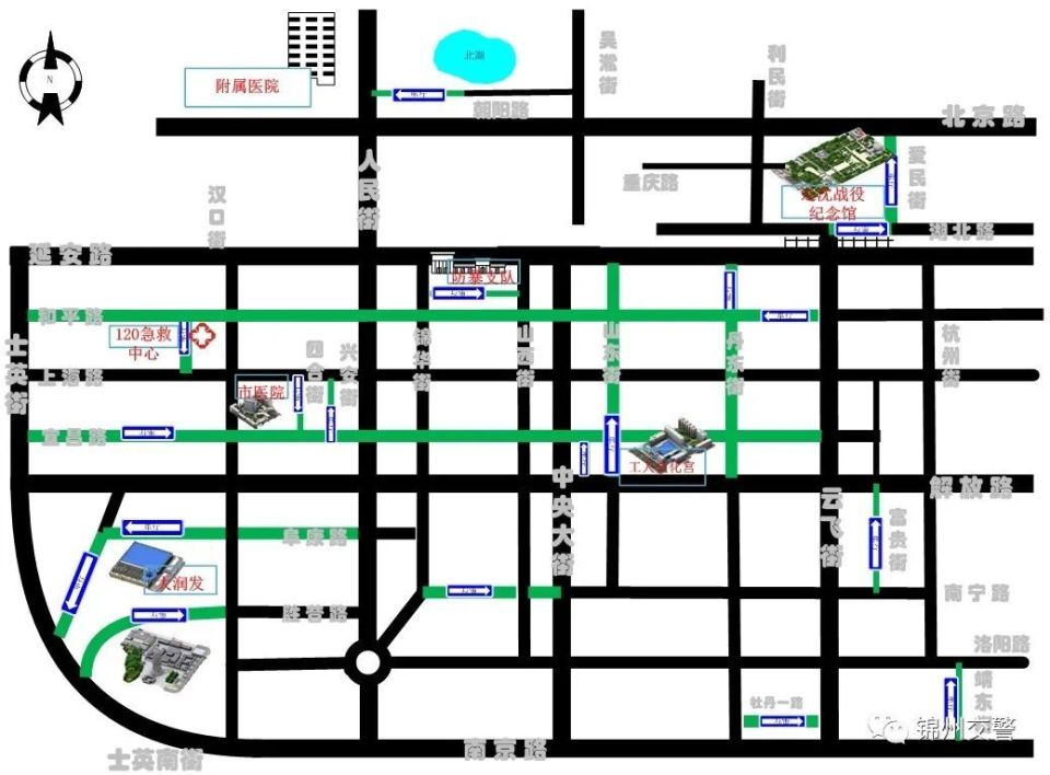 锦州市市区街路地图图片