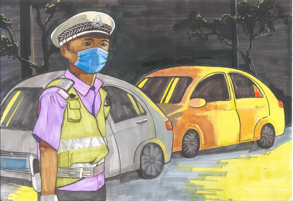 "交通安全从娃娃抓起,心相连共建平安校园"主题绘画征文获奖作品展播!