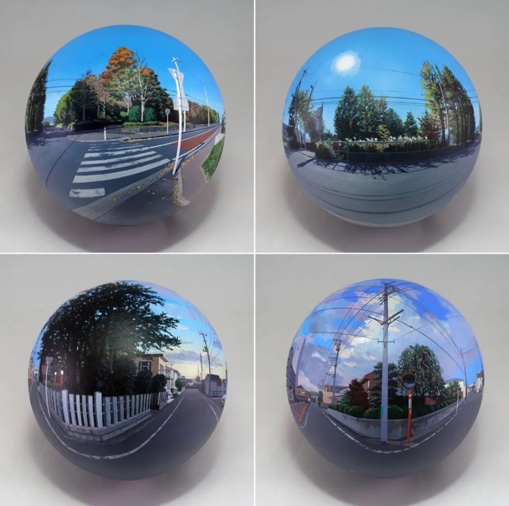 日本艺术家的疯狂创意在球上画画空间感绝了