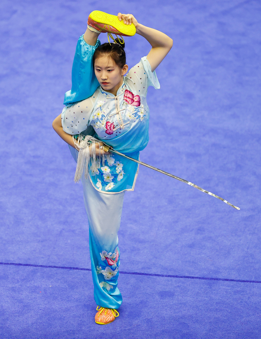 武术套路中学组女子自选剑术赛况