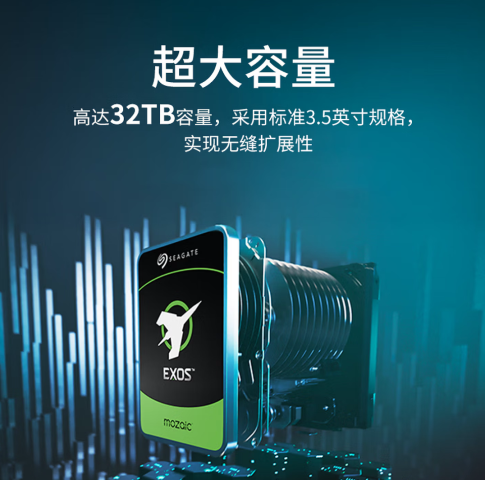 希捷银河 Exos 企业级 32TB CMR 机械硬盘开售，12999 元_腾讯新闻