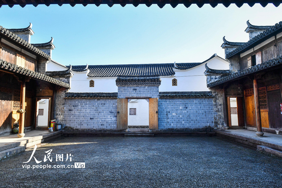 2024年1月30日,浙江省台州市仙居县横溪镇上江垟村修缮后的古建筑.