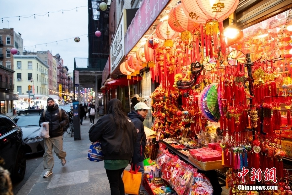 美国纽约唐人街年味儿渐浓