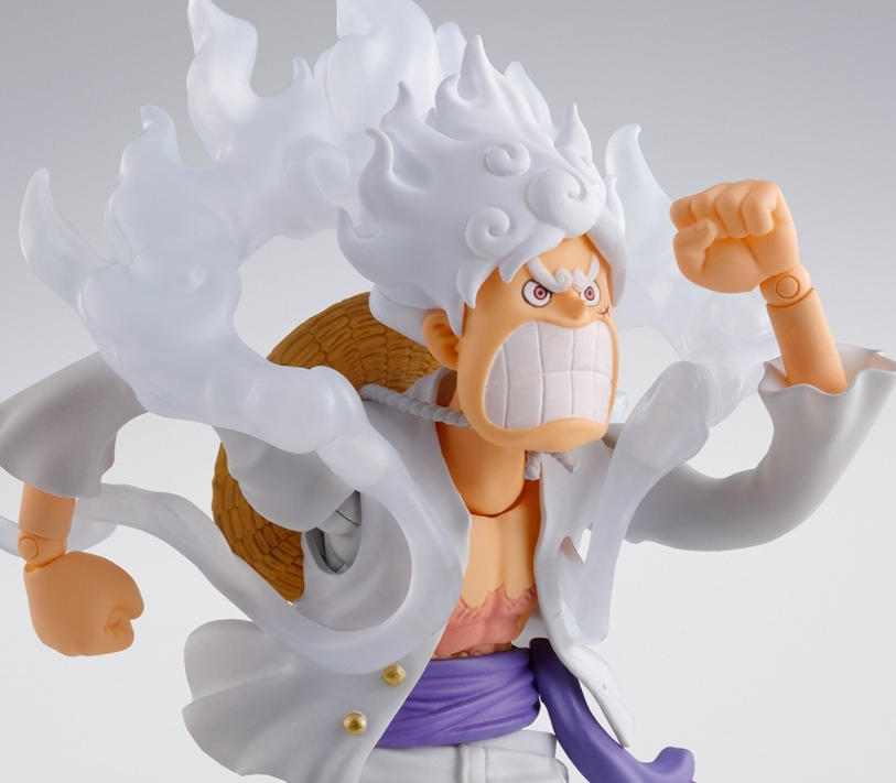 海贼王路飞五档尼卡觉醒shf可动手办公开 软胶包铁丝的特殊设计