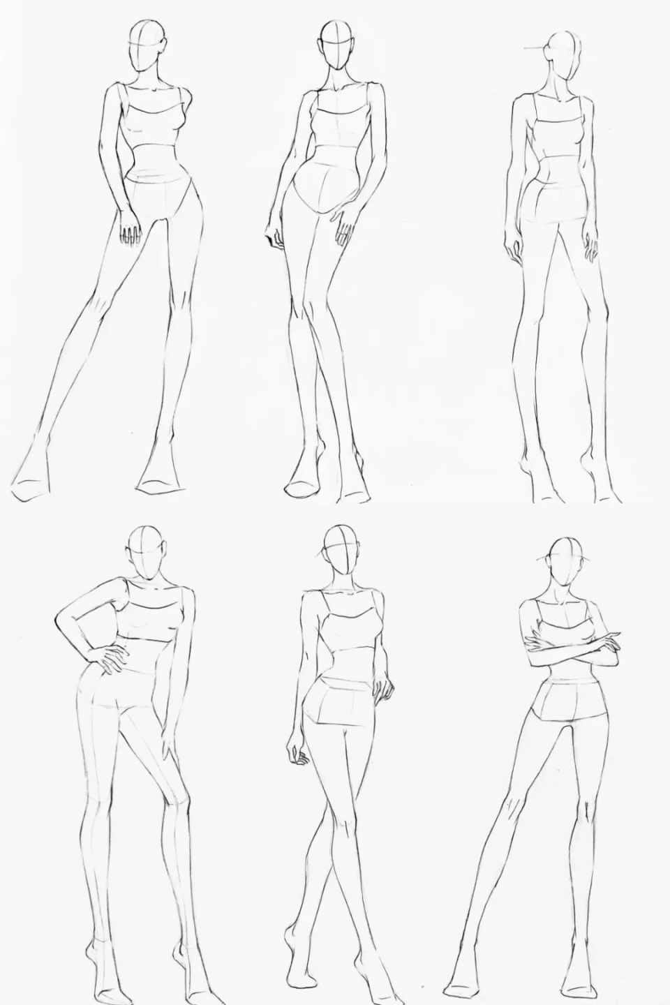 人体模特素材 | 多侧转角度模特动态图