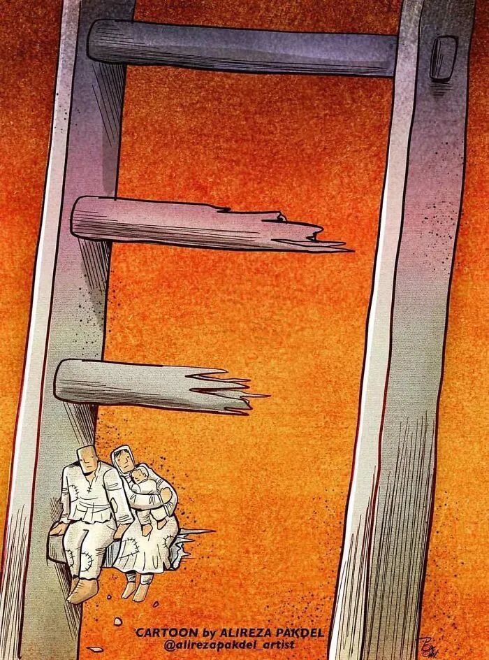 20幅讽刺人性的插图看完第一幅就不忍心看下去了