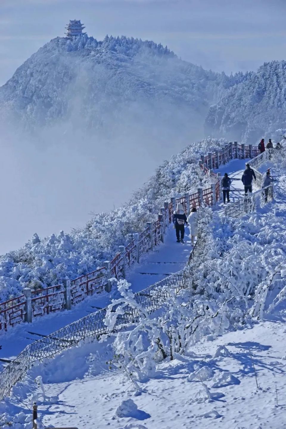 乐山周边雪景图片