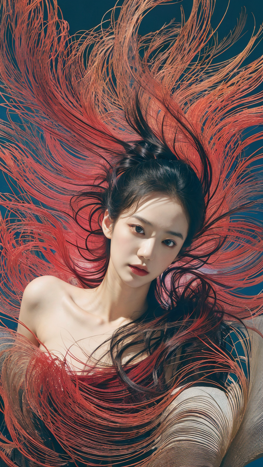 ai拍写真红唇烈焰美人