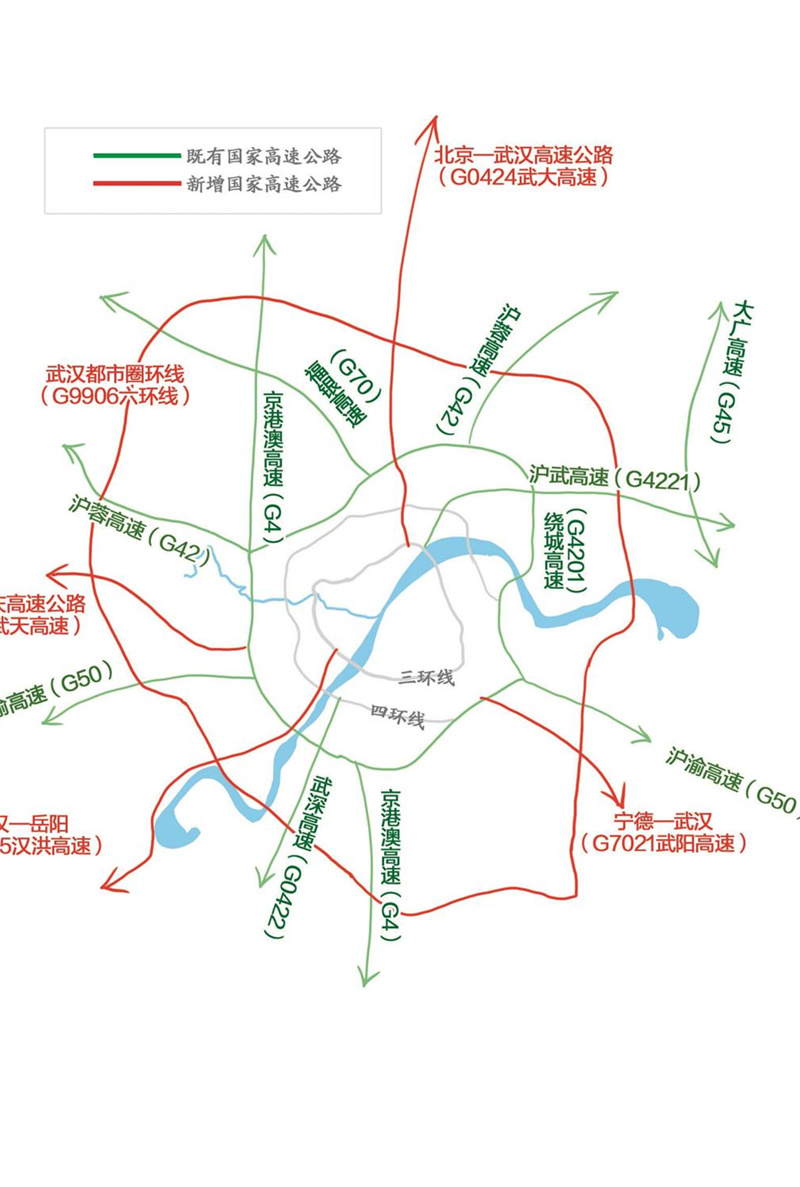 武汉七环线最新规划图图片