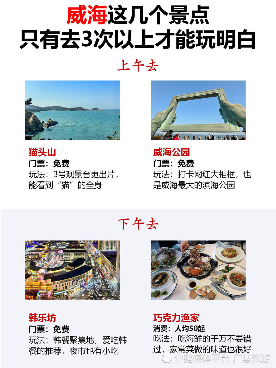 威海这几个景点，只有去3次以上才能玩明白_腾讯新闻