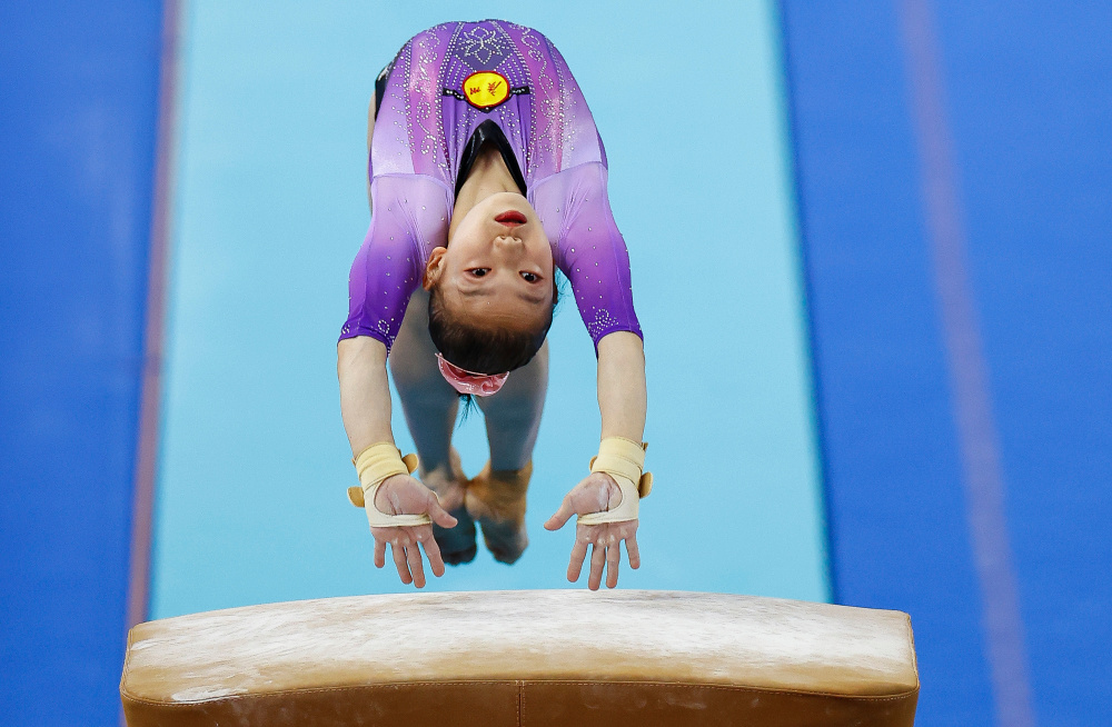 体操女子甲组跳马决赛赛况