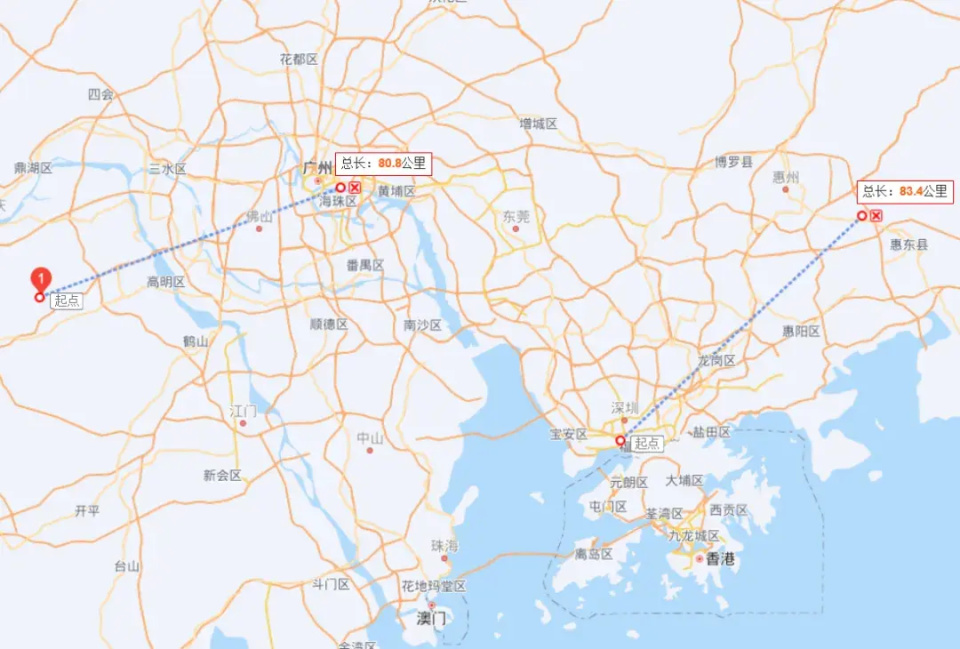 距离肇庆市区反而更近一些,相当于佛山沙堤机场向西迁建