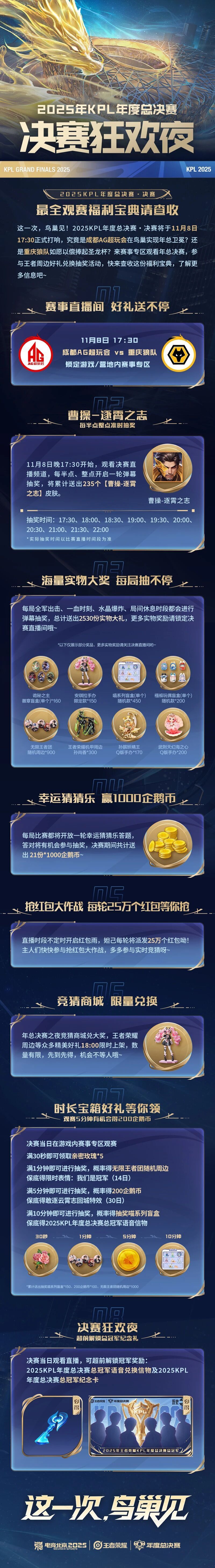 2025KPL年总决赛17:45成都AG超玩会vs 重庆狼队，决战鸟巢,圣龙杯花落谁家！-腾讯新闻