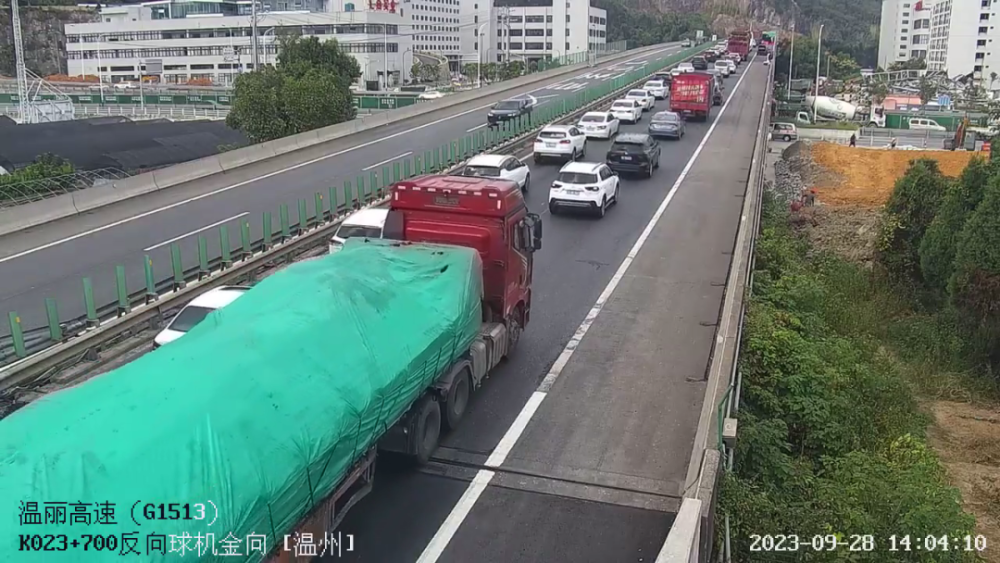 g1513温丽高速丽水方向木西岙隧道口s26诸永高速杭州方向下嶂岙隧道口