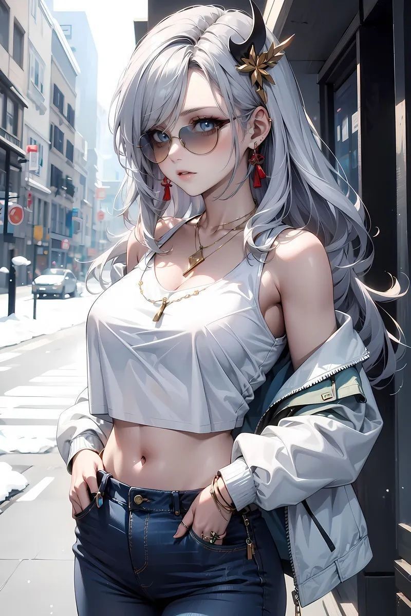 ai少女壁纸:短裙 丝袜 优美曲线若隐若现魅惑力十足