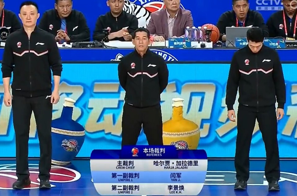 cba总决赛g3:闫军为副裁,印尼裁判继续担任主裁
