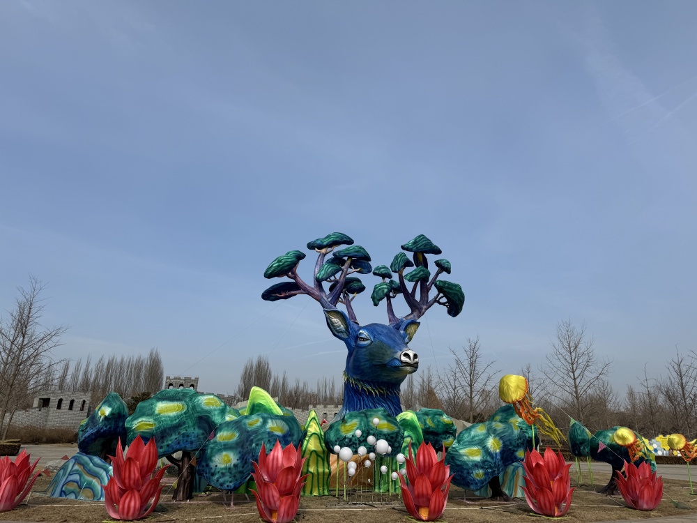 新京报记者 耿子叶摄这次北京国际鲜花港举行的花灯嘉年华,活动门票为