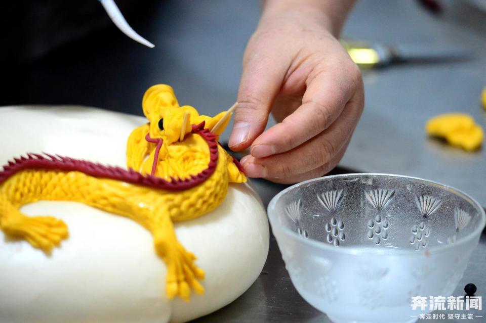 "龙"元素花馍,蒸出浓浓年味儿