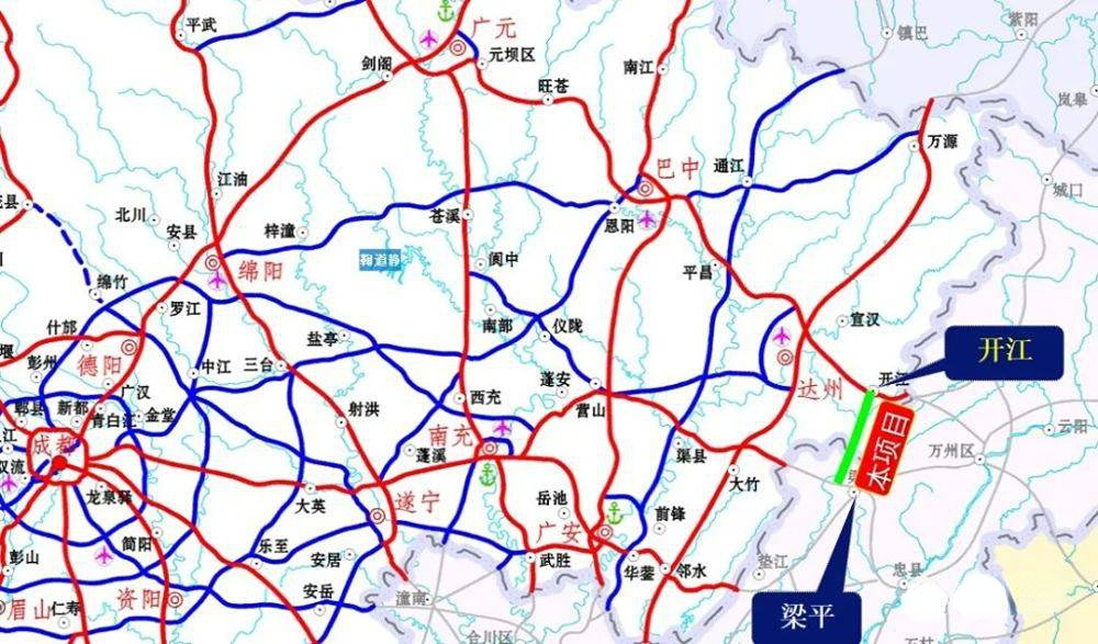 开梁高速公路规划图图片