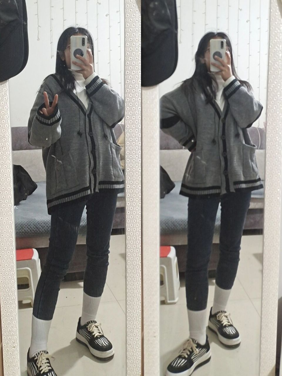 方式对于腿部修长或对于腿短的女生来说都是比较灾难的一种搭配方式了