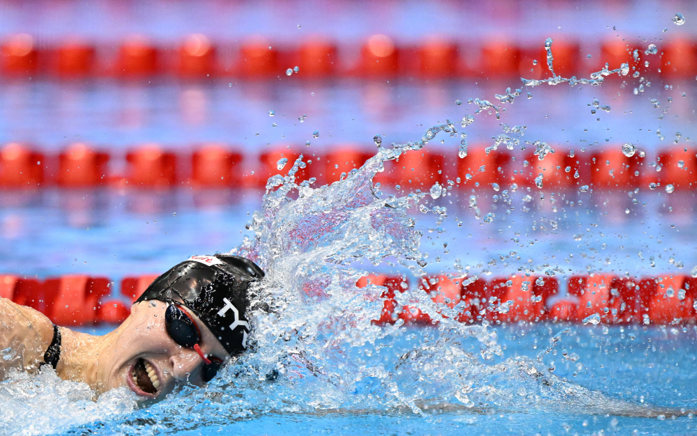 游泳世锦赛游泳女子800米自由泳美国选手莱德茨基夺冠