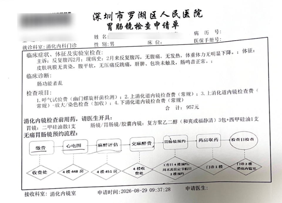 无痛胃肠镜预约流程