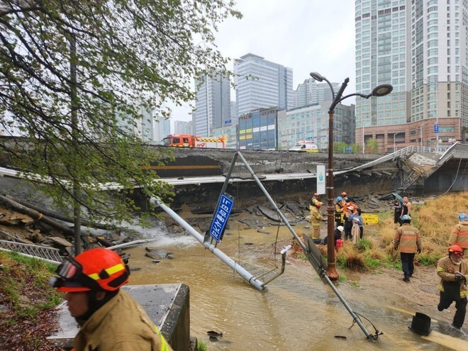 韩国京畿道一桥梁坍塌已致一人死亡