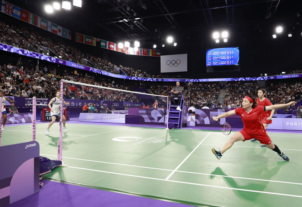 巴黎奥运会丨羽毛球——女双小组赛:陈清晨/贾一凡获胜