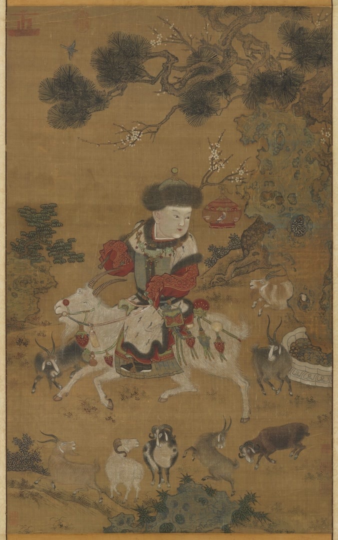 婴戏丹青里 童真破卷来