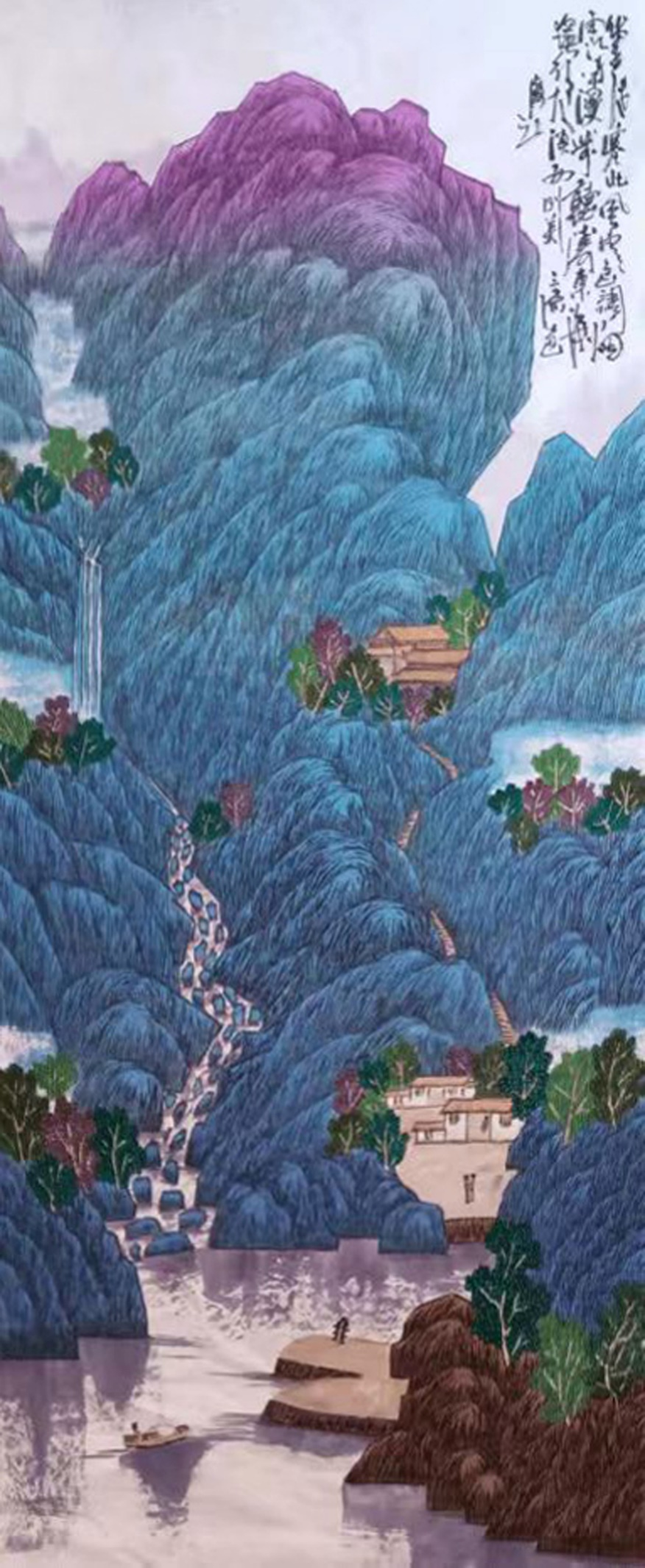 鸿运当头紫气东来图片选集中国色彩山水创始人陈宝元