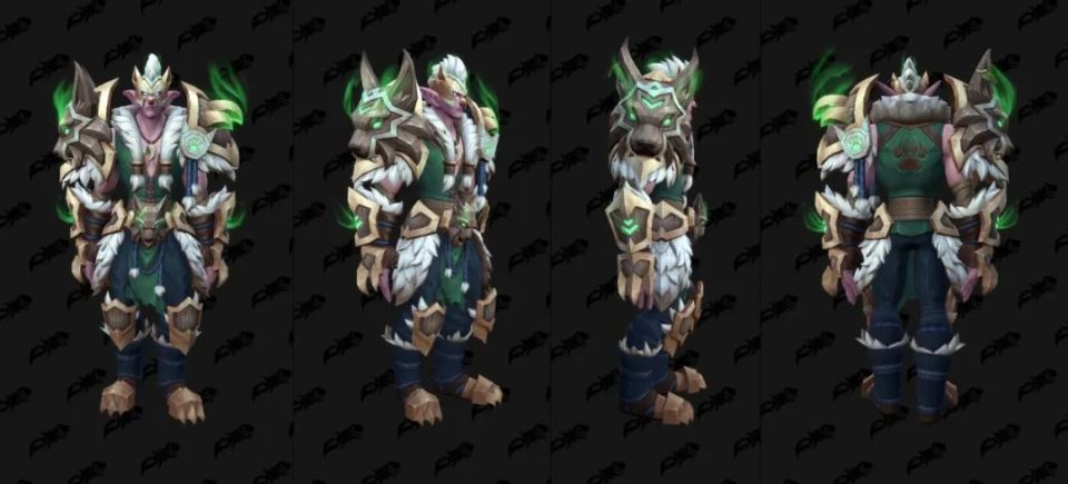 0德鲁伊职业套装,把狼头扛肩上了!