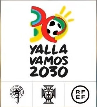 yallavamos2030世界杯logo口号公布c罗伊涅斯塔任形象大使